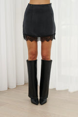 MARTIN - CREMA LACE SKIRT BLACK
