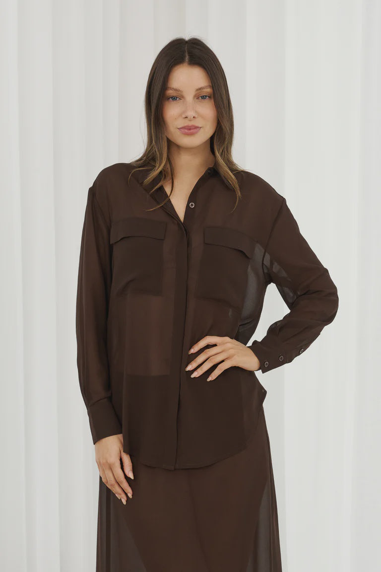 MARTIN - IVY SHIRT - CHOCOLATE