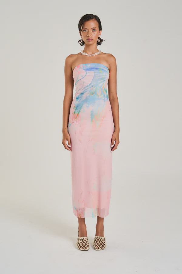 SUMMI SUMMI - STRAPLESS MESH DRESS - MEDUSA PHASE