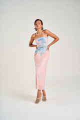 SUMMI SUMMI - STRAPLESS MESH DRESS - MEDUSA PHASE