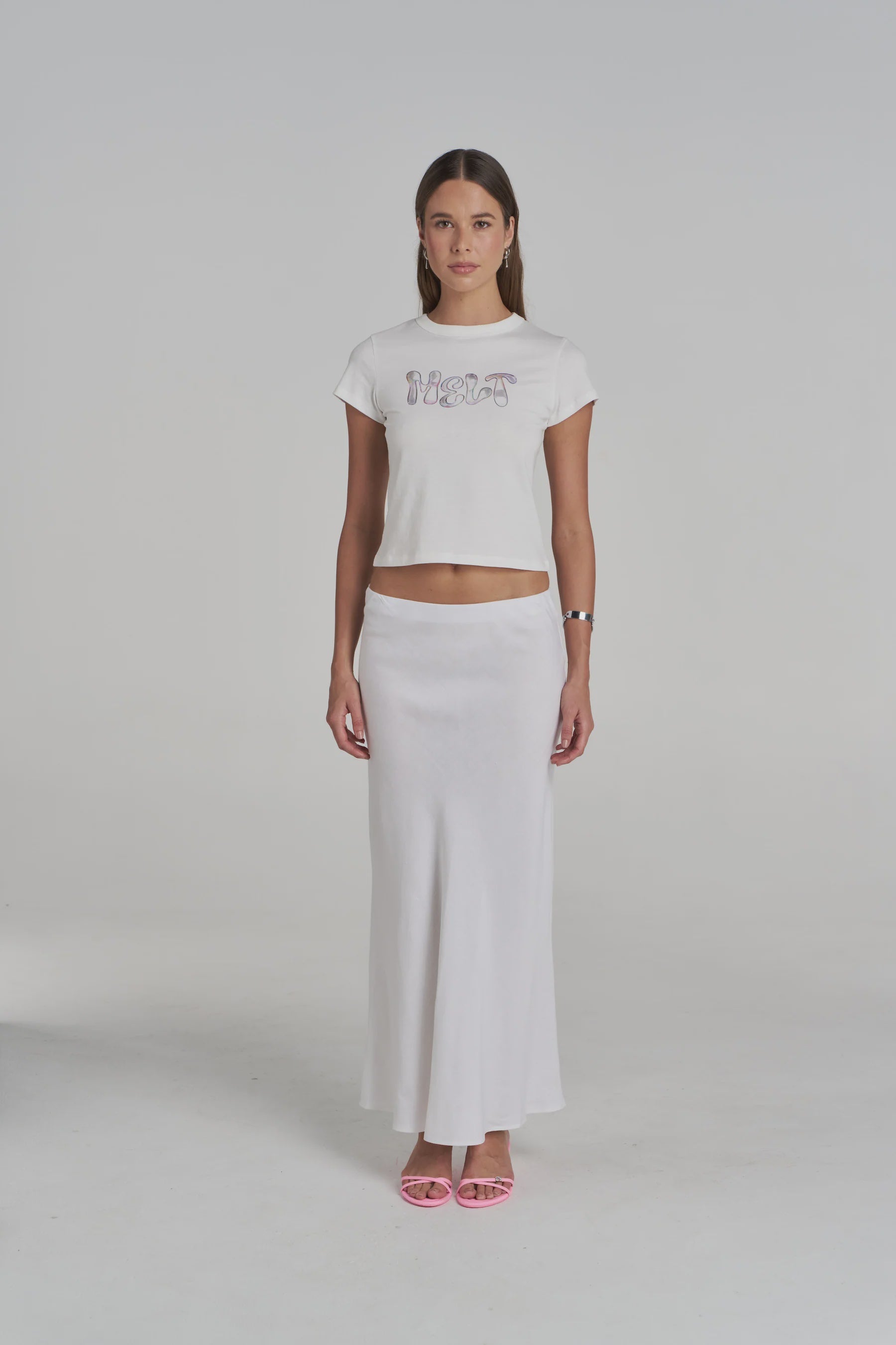 PRE-ORDER - SUMMI SUMMI - SLIP SKIRT - WHITE