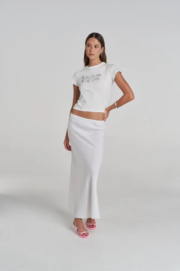 PRE-ORDER - SUMMI SUMMI - SLIP SKIRT - WHITE