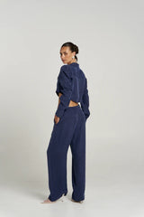 PRE ORDER - SUMMI SUMMI - GIGI LS SHIRT - NAVY PINSTRIPE