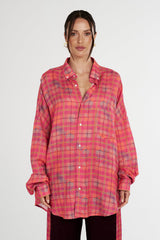 SUMMI SUMMI - LS OVERSIZED SHIRT - NEON PLAID