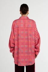 SUMMI SUMMI - LS OVERSIZED SHIRT - NEON PLAID