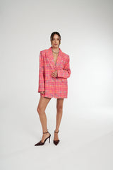 SUMMI SUMMI - OVERSIZED BLAZER - NEON PLAID