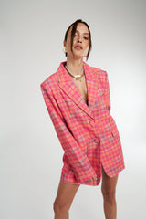 SUMMI SUMMI - OVERSIZED BLAZER - NEON PLAID