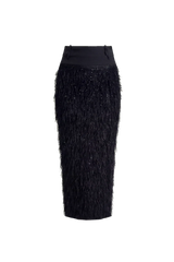 ATOIR - NINA FRINGE SKIRT - BLACK