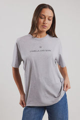 CAMILLA AND MARC - GRAYSON TEE - GREY MARLE
