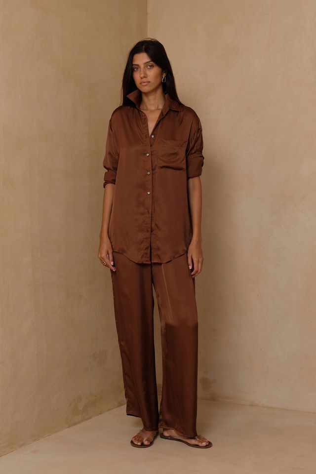 LILYA - SOLANA PANTS - CACAO BROWN