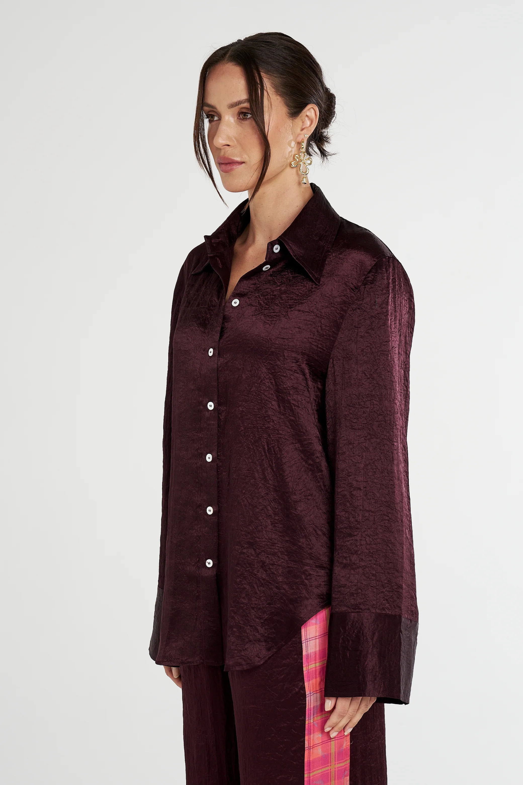 SUMMI SUMMI - CUFF SHIRT - PLUM
