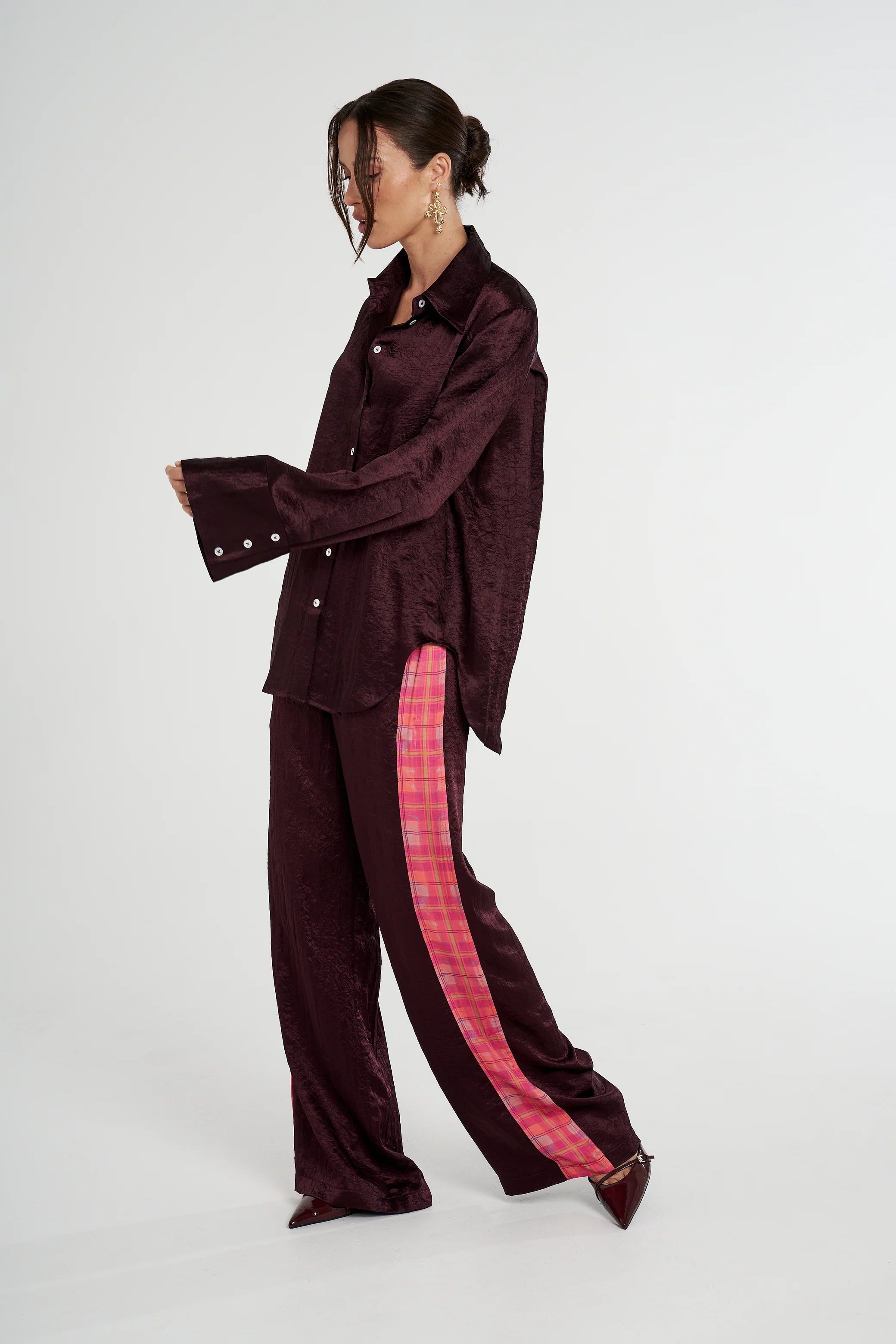 SUMMI SUMMI - CUFF SHIRT - PLUM