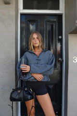 RAEF - RAE QUARTER ZIP POLAR FLEECE JUMPER - DARK GREY