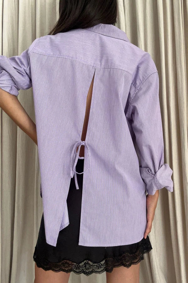 LILYA - VINNIE SHIRT - PURPLE STRIPE