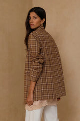 LILYA - ODILLA JACKET - SAND PLAID