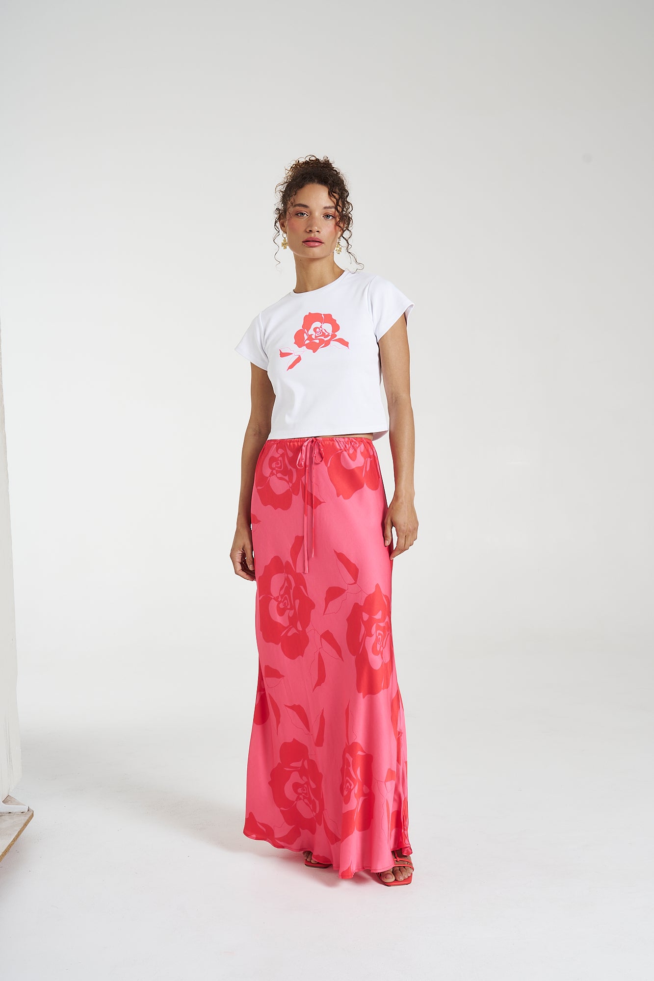 SUMMI SUMMI - MAXI BIAS SKIRT - A ROSE BY ANY OTHER NAME