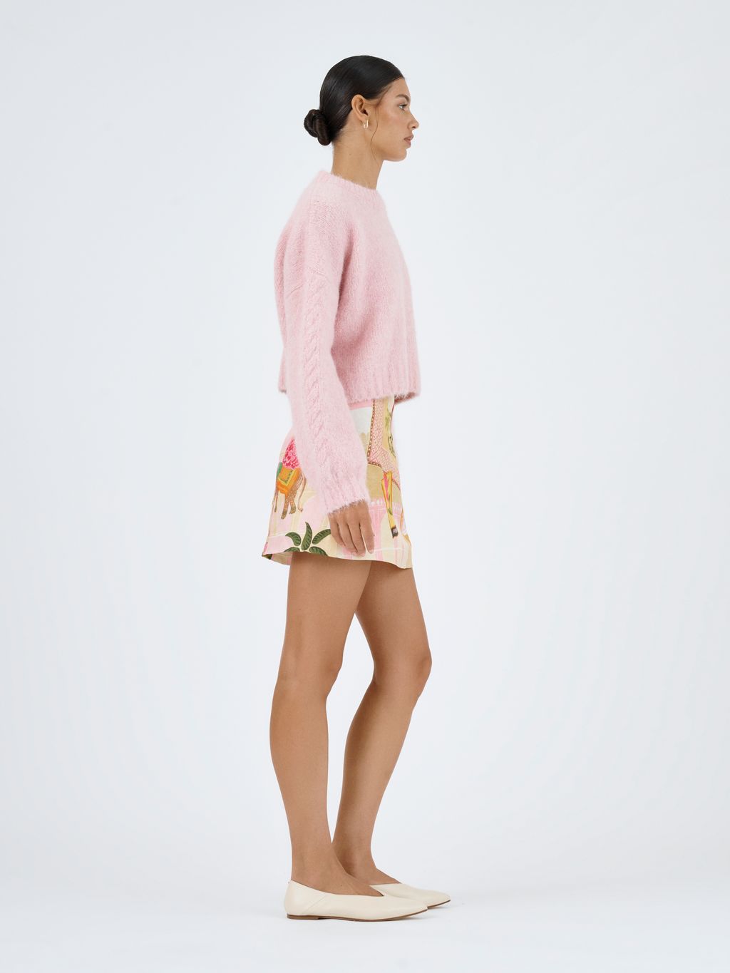 ROAME. -MARCY MINI SKIRT - PINK CITY