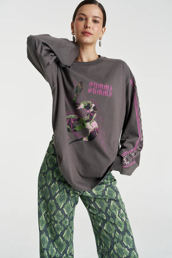 SUMMI SUMMI - EDEN LS TEE -SHADOW