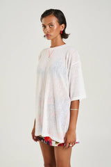 SUMMI SUMMI - OVERSIZE TEE - SHEER WHITE