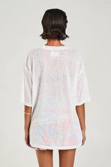 SUMMI SUMMI - OVERSIZE TEE - SHEER WHITE