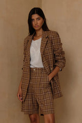 LILYA - ODILLA JACKET - SAND PLAID