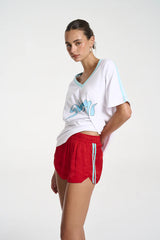 SUMMI SUMMI - SUMMI TEE - WHITE/ AQUA