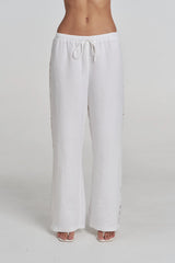 SUMMI SUMMI - RELAXED ANGLAISE PANT - WHITE