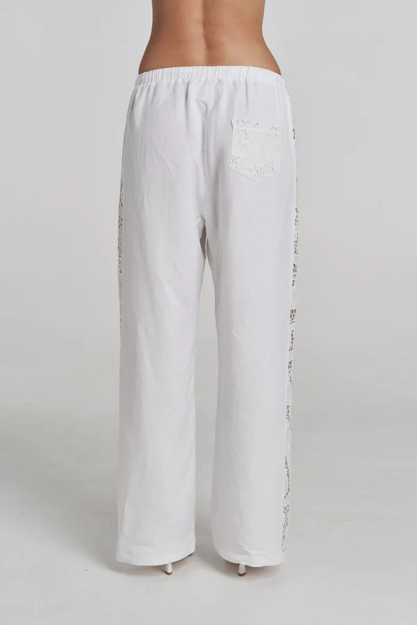 SUMMI SUMMI - RELAXED ANGLAISE PANT - WHITE