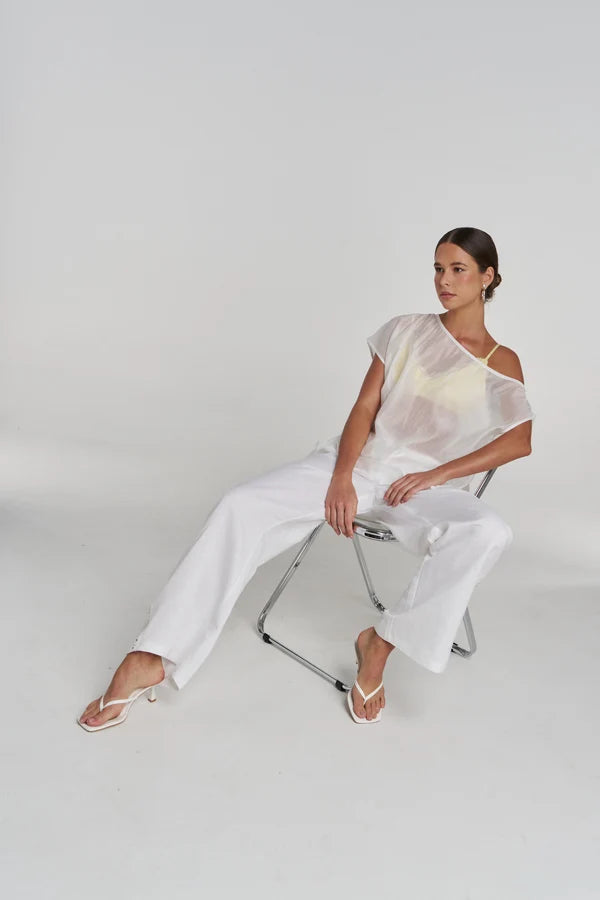 PRE-ORDER - SUMMI SUMMI - CRYSTAL TOP - WHITE