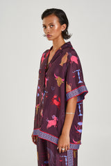 SUMMI SUMMI - BUTTON UP SS SHIRT - ZODIAC