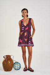 SUMMI SUMMI - V-NECK SHIFT DRESS - ZODIAC