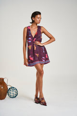 SUMMI SUMMI - V-NECK SHIFT DRESS - ZODIAC