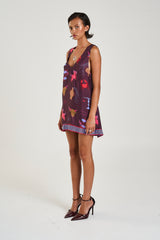 SUMMI SUMMI - V-NECK SHIFT DRESS - ZODIAC
