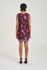 SUMMI SUMMI - V-NECK SHIFT DRESS - ZODIAC