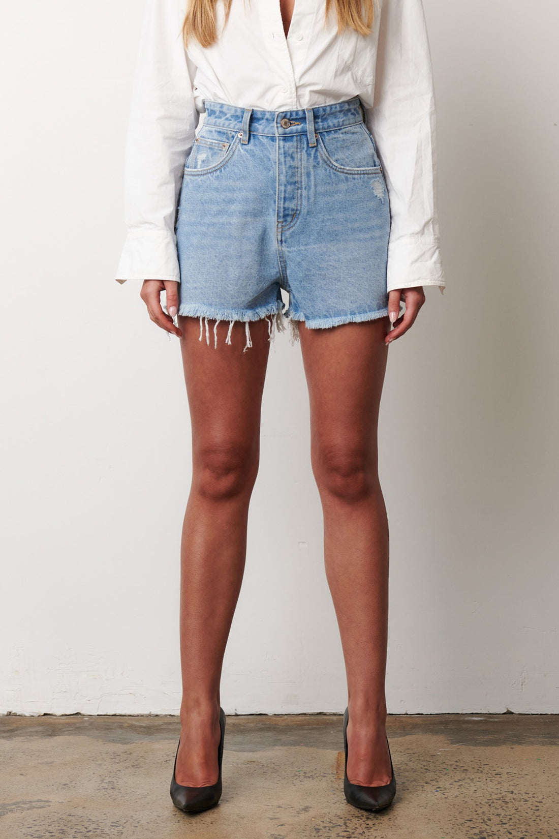 BAYSE - MALIBU DENIM SHORT - HOLLYWOOD BLUE