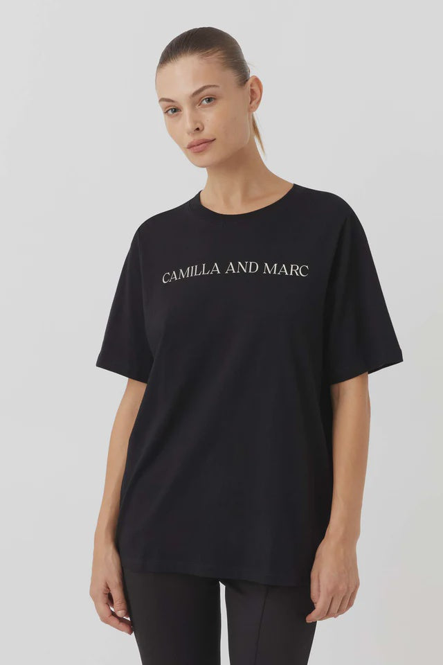 CAMILLA & MARC - ASHER TEE - BLACK/STONE
