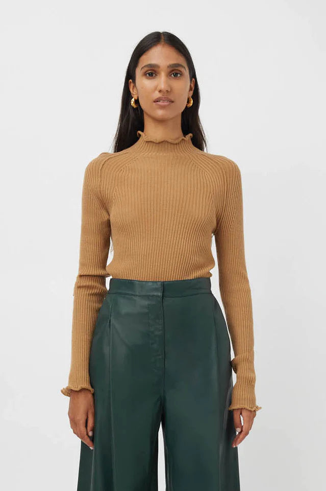 CAMILLA & MARC - ALISTAIR KNIT TURTLE NECK - TOFFEE