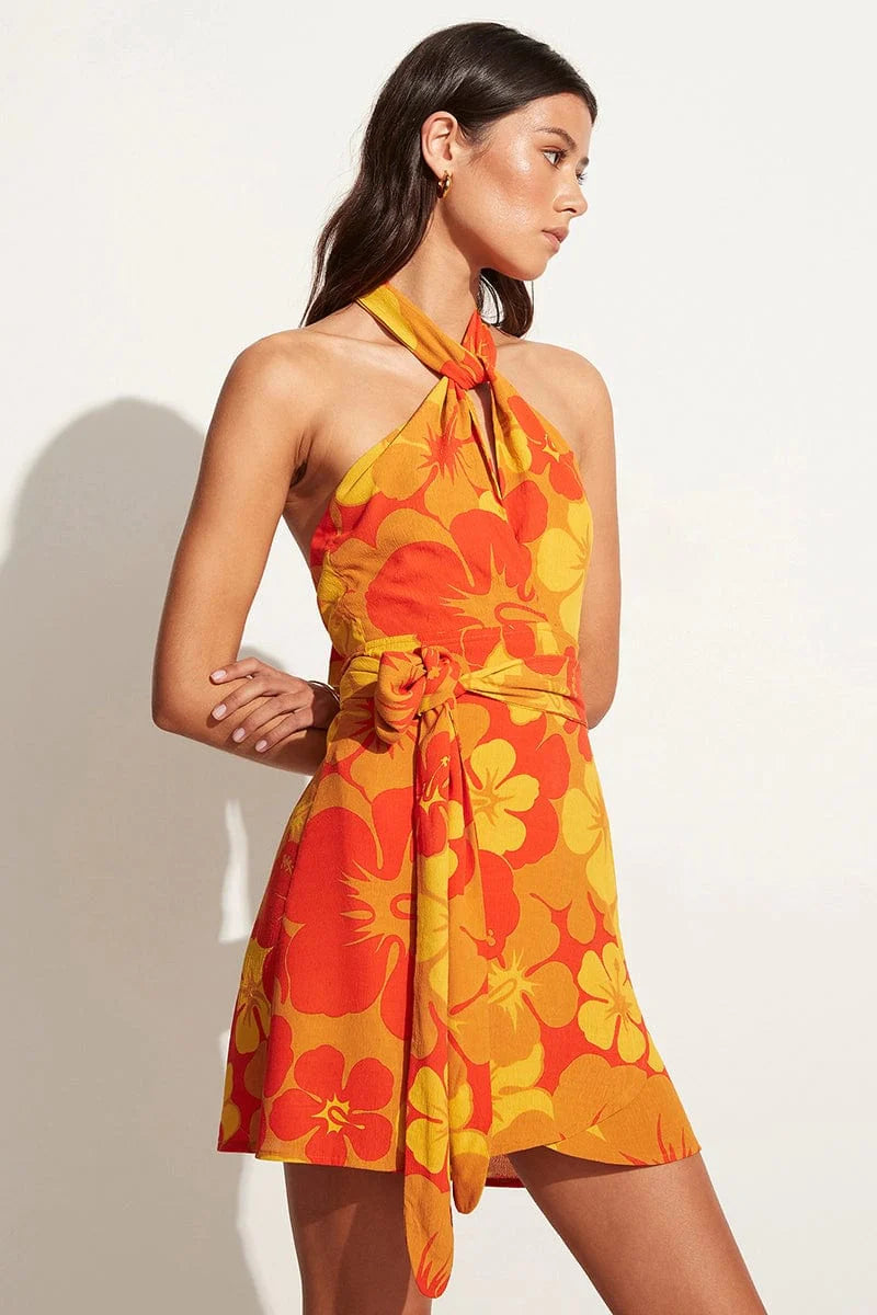 FAITHFULL THE BRAND - ODETTE MINI DRESS - SURFS UP FLORAL PRINT