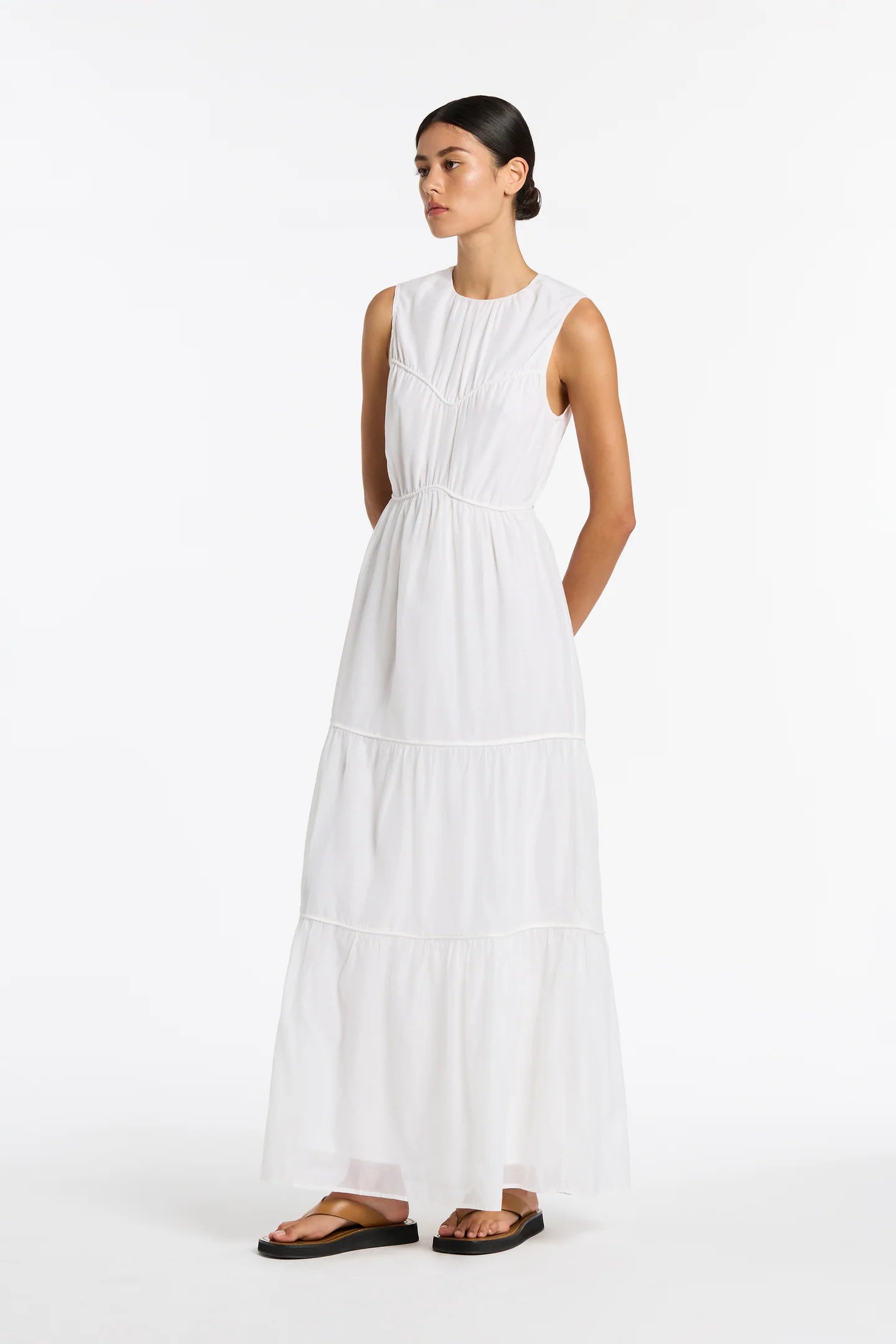 SIR. - EMME TIERED DRESS - IVORY
