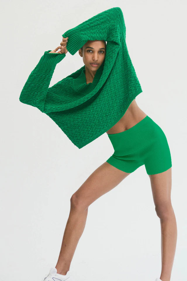 CAMILLA AND MARC - WILLOW KNIT BIKE SHORT- EMERALD